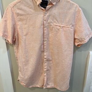 Denim & Flower Light Peach Casual Button Down Shirt
